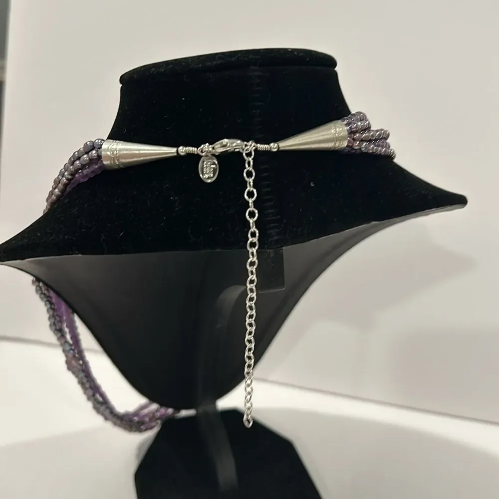 NWOT Joan Rivers Multi Layers Purple Necklace